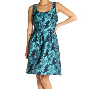 Floral Blue Sleeveless Dress